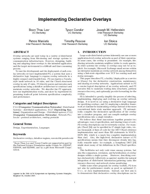 ImplementingDeclarativeOverlaysBoonThauLooUCBerkeleyPetrosManiatisInte