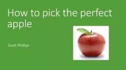 How to pick the perfect apple