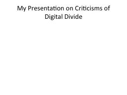 My Presentation on Criticisms of
