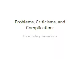 Problems, Criticisms, and Complications