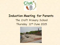 Induction Meeting for Parents