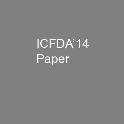 ICFDA’14 Paper