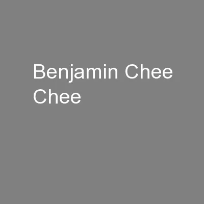 Benjamin Chee Chee