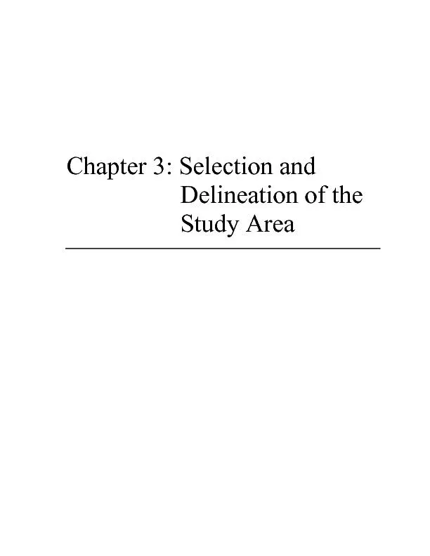 Chapter 3: Selection and                  Delineation of the