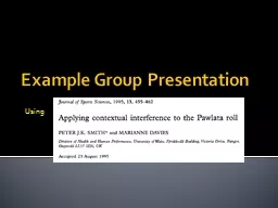 Example Group Presentation
