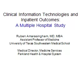 Clinical Information Technologies and Inpatient Outcomes: