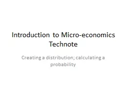 Introduction to Micro-economics