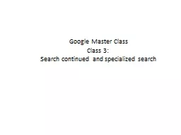 Google Master Class