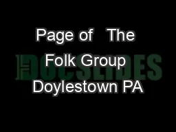Page of   The Folk Group Doylestown PA
