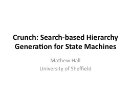 Crunch: Search-based Hierarchy Generation for State Machine