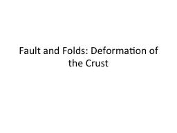 Fault and Folds: Deformation of the Crust