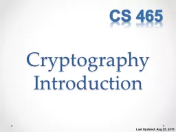 Cryptography Introduction