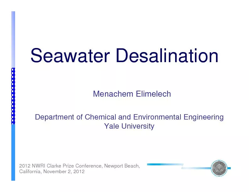 Department of Chemical and Environmental EngineeringMenachem Elimelech