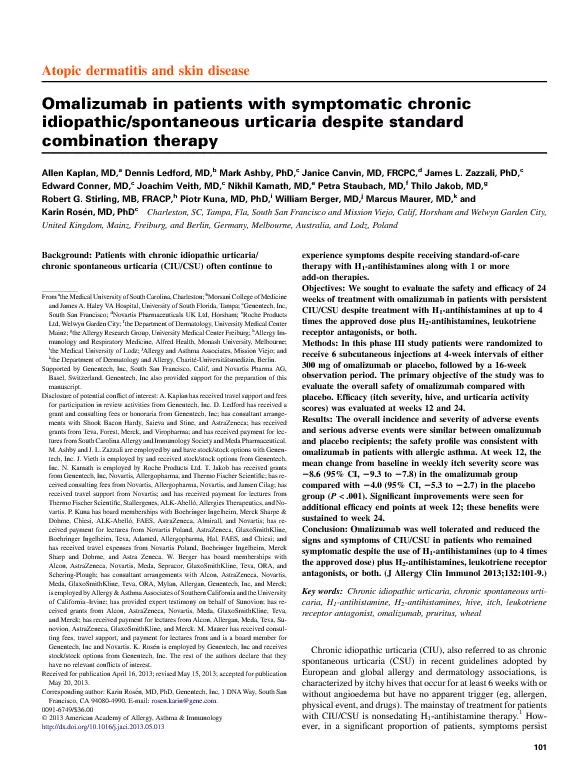 AtopicdermatitisandskindiseaseOmalizumabinpatientswithsymptomaticchron