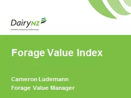 Forage Value Index