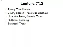 1 Lecture #13