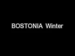 BOSTONIA  Winter