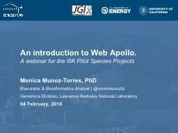An introduction to Web Apollo.