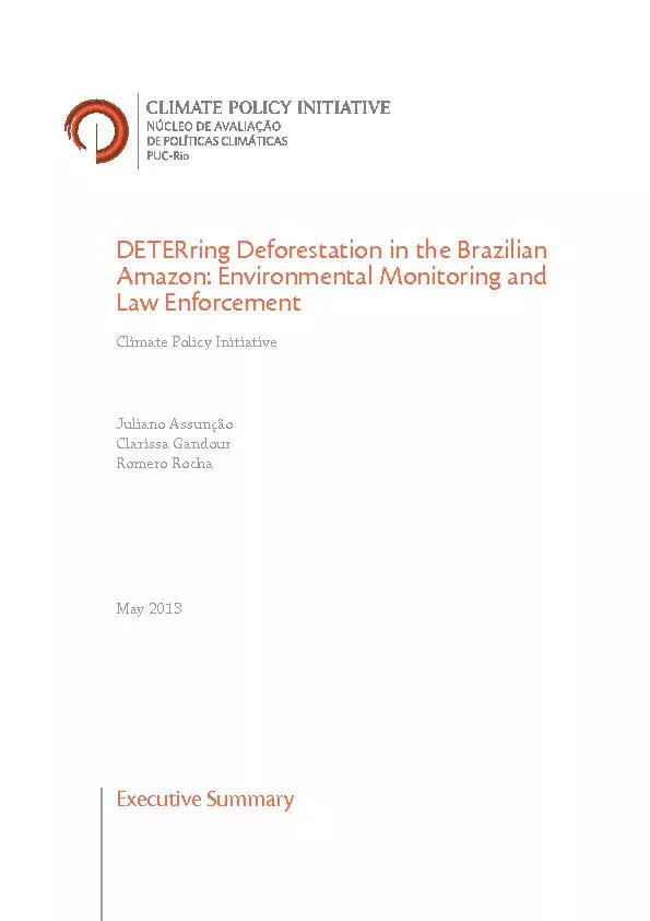 DETERring Deforestation in the Brazilian