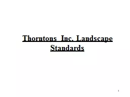 Thorntons Inc. Landscape Standards