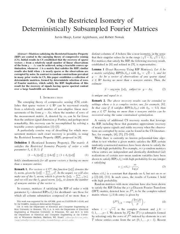 PDF-OntheRestrictedIsometryofDeterministicallySubsampledFourierMatricesJar thumbnail