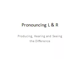 Pronouncing L & R