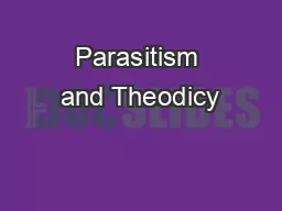 Parasitism and Theodicy