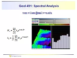Geol 491: Spectral Analysis