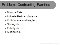 Problems Confronting Families