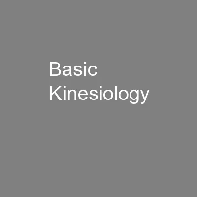 Basic Kinesiology