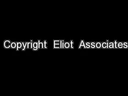  Copyright  Eliot  Associates