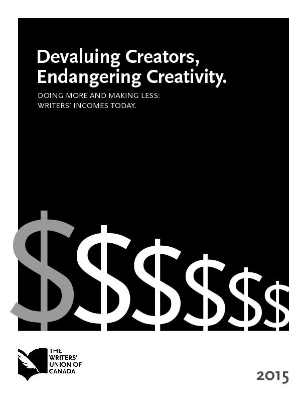 Devaluing Creators, Endangering Creativity.