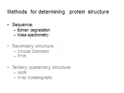 Methods for determining protein structure