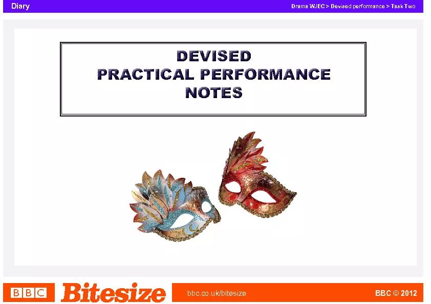 PRACTICAL PERFORMANCE NOTES