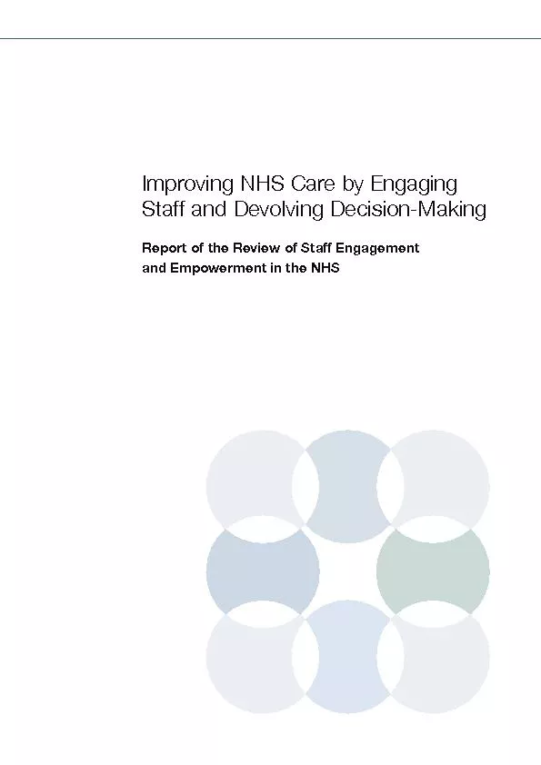 Improving NHS Care by Engaging
