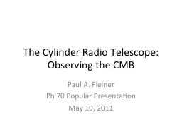 The Cylinder Radio Telescope: