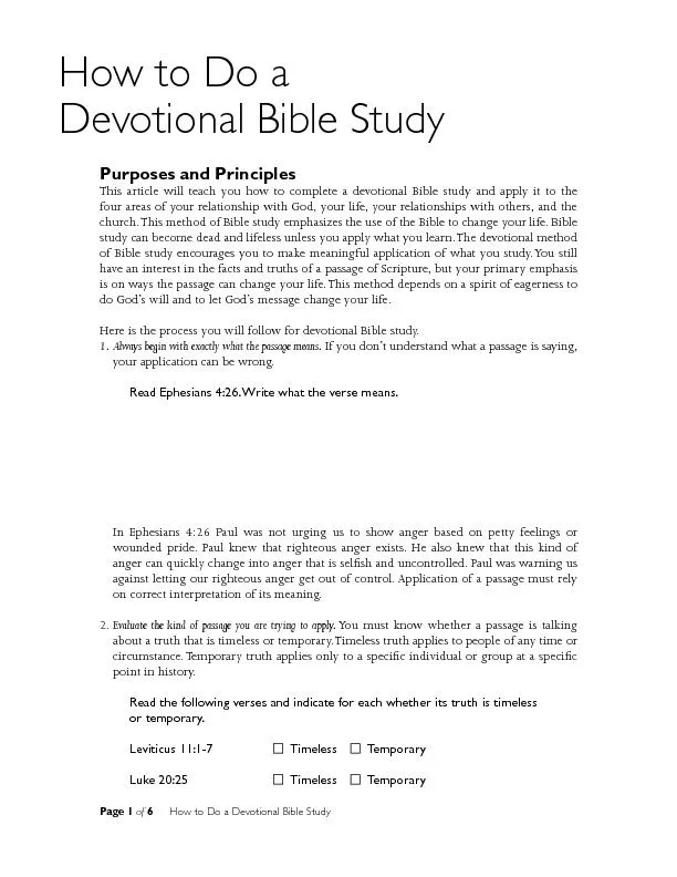 How to Do a Devotional Bible StudyApplying Devotional Bible StudyScrip