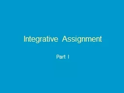 Integrative Assignment