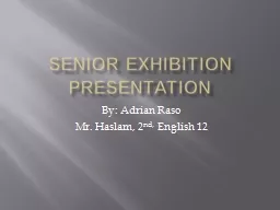 Senior exhibition presentation