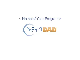 < Name of Your Program >