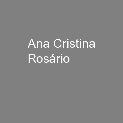 Ana Cristina Rosário