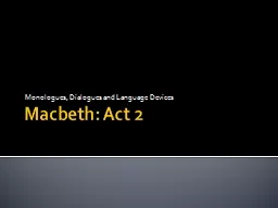Macbeth: Act 2
