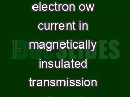 Tailoring of electron ow current in magnetically insulated transmission lines J