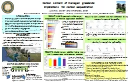 Carbon content of managed grasslands: