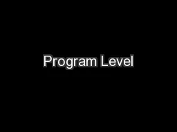 Program Level