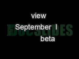 view September  l           beta