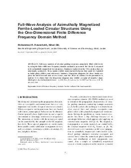FullWave Analysis of Azimuthally Magnetized FerriteLoaded Circular Structures Using the