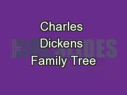 Charles Dickens Family Tree