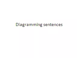 Diagramming sentences