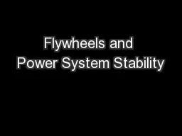 Flywheels and Power System Stability